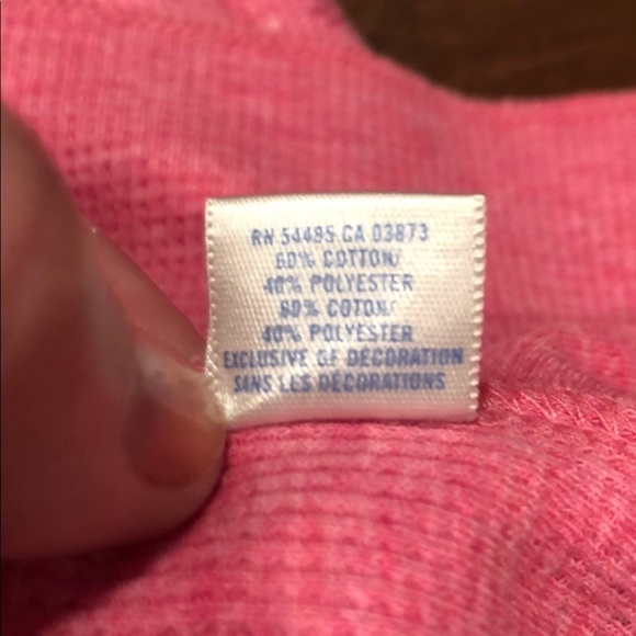 AERIE Pink Long Sleeve Snowflake Print Thermal Top Size M - Picture 6 of 6